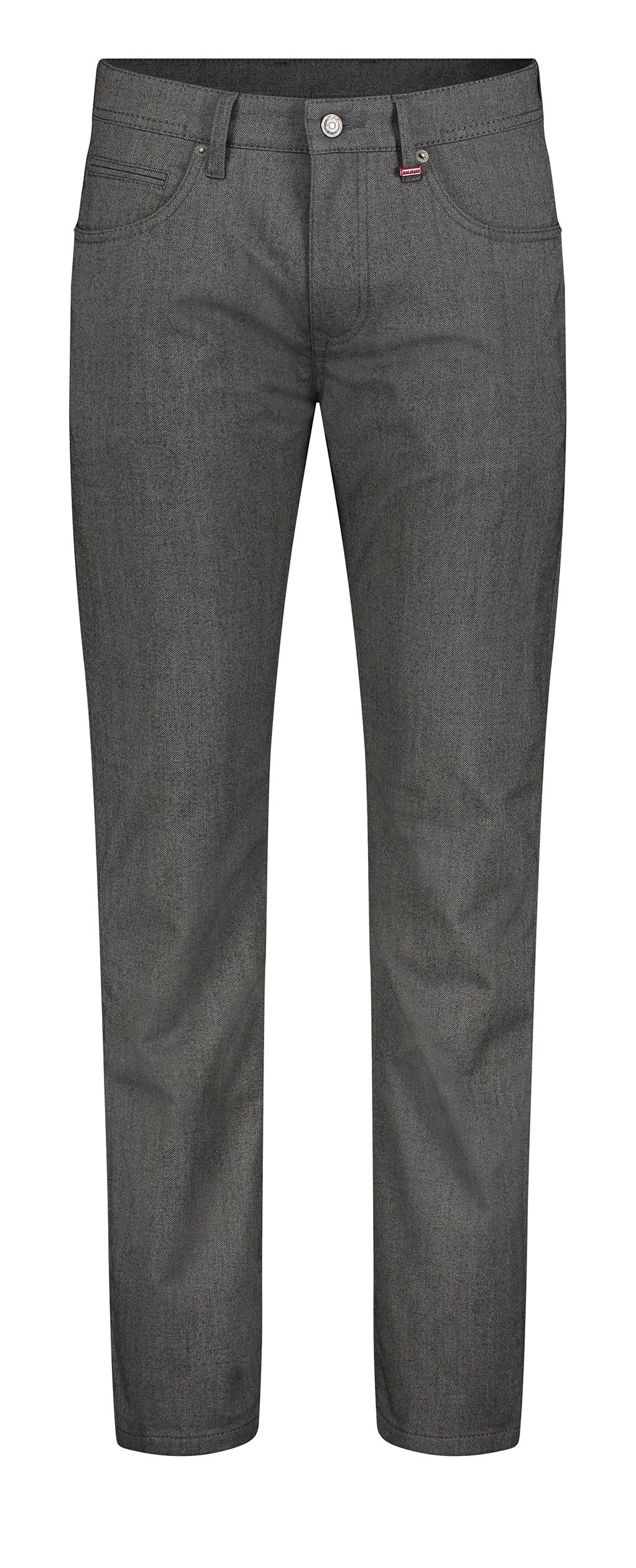 MAC ARNE flannel Five Pocket - Charcoal Herringbone - 0500-01-0730L-060