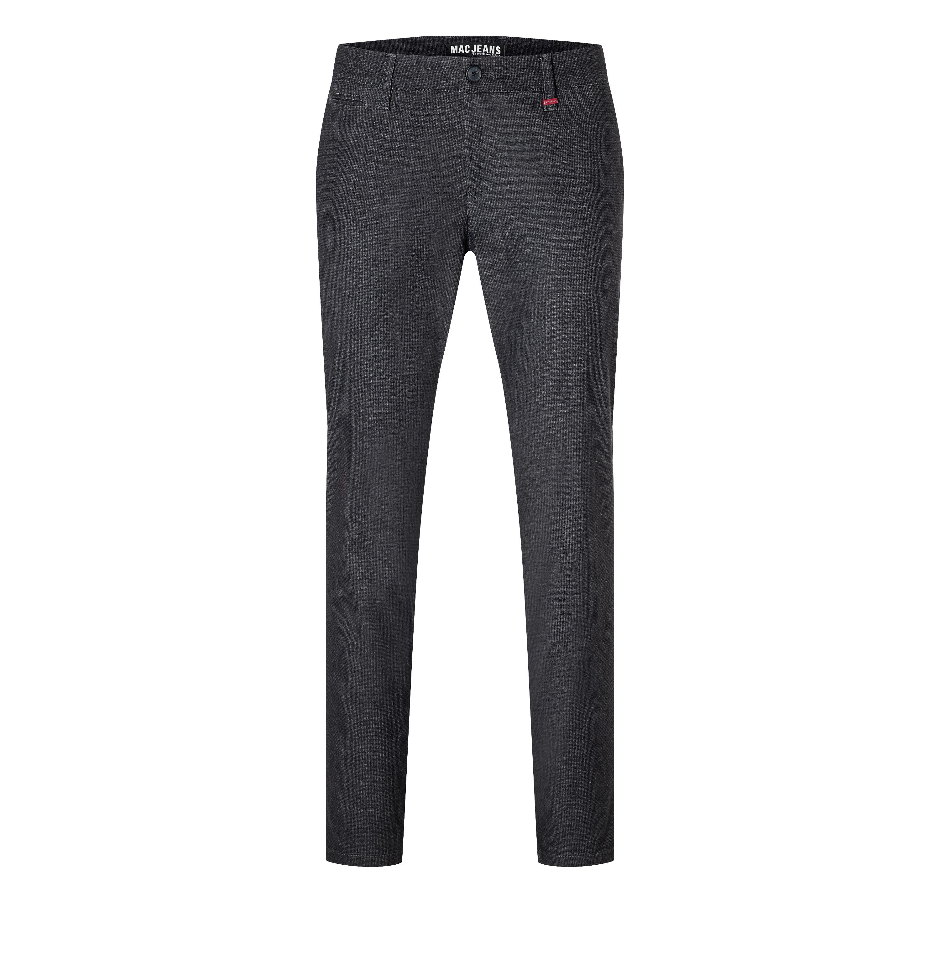MAC LENNOX Chino - Midnight Herringbone Grey - 6332-01-0634L-193P