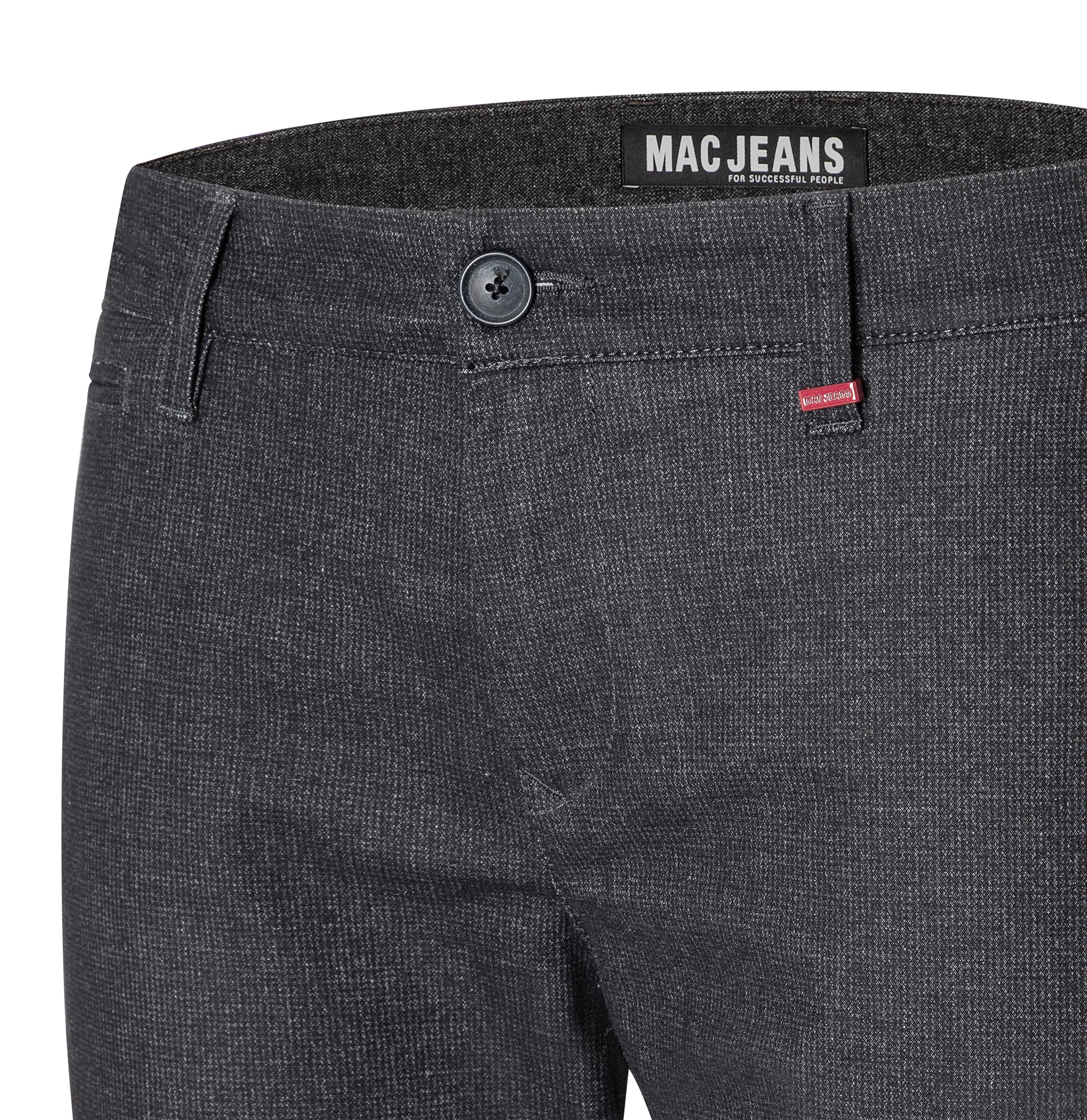 MAC LENNOX Chino - Midnight Herringbone Grey - 6332-01-0634L-193P von MAC