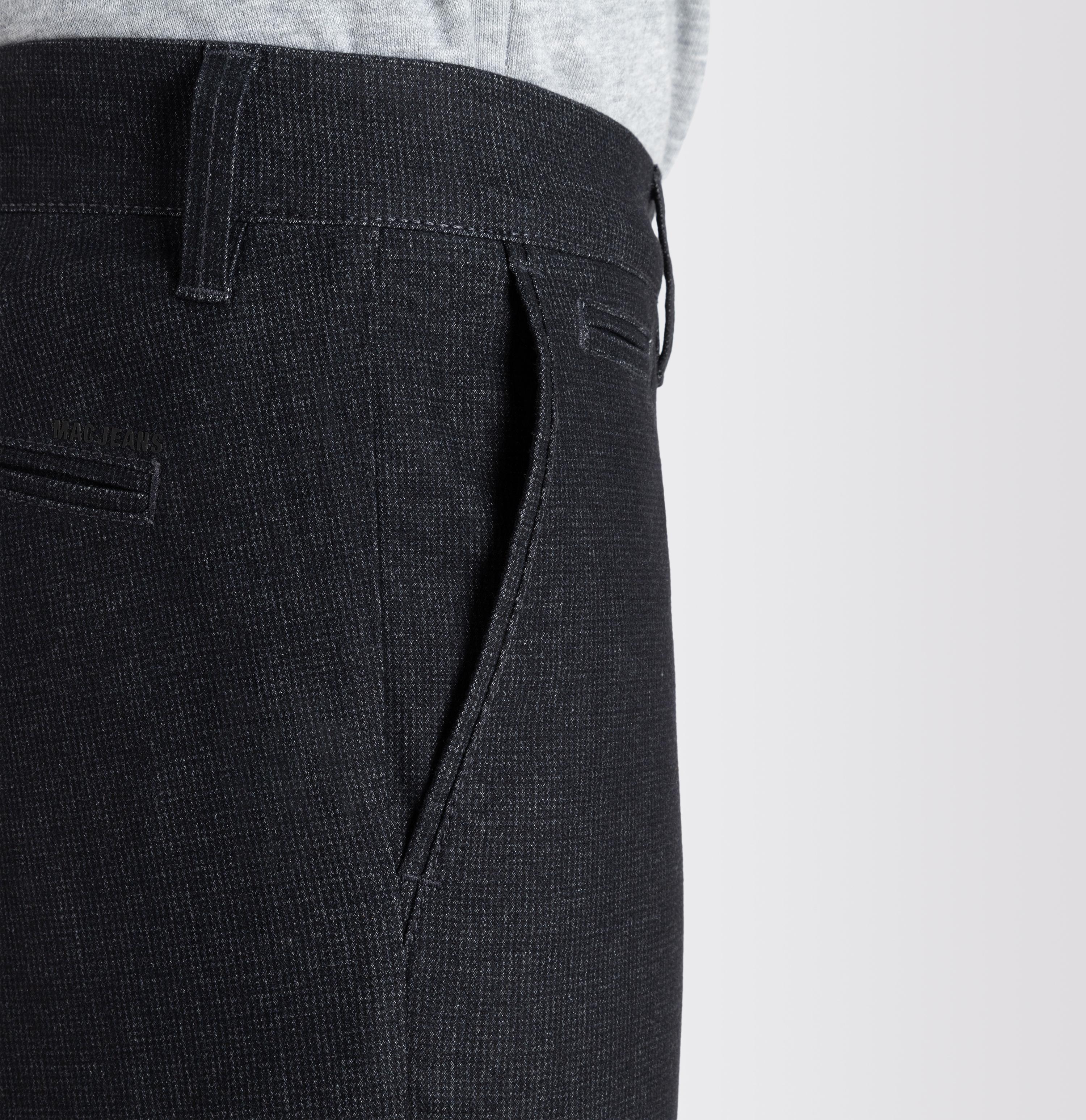 MAC LENNOX Chino - Midnight Herringbone Grey - 6332-01-0634L-193P von MAC