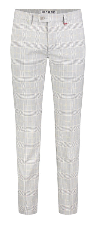 MAC lennox carbonium bi-stretch gris métal chèque 6344-00-0702l-055k