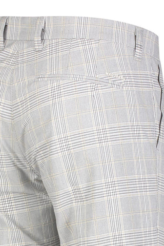 MAC lennox carbonium bi-stretch gris métal chèque 6344-00-0702l-055k