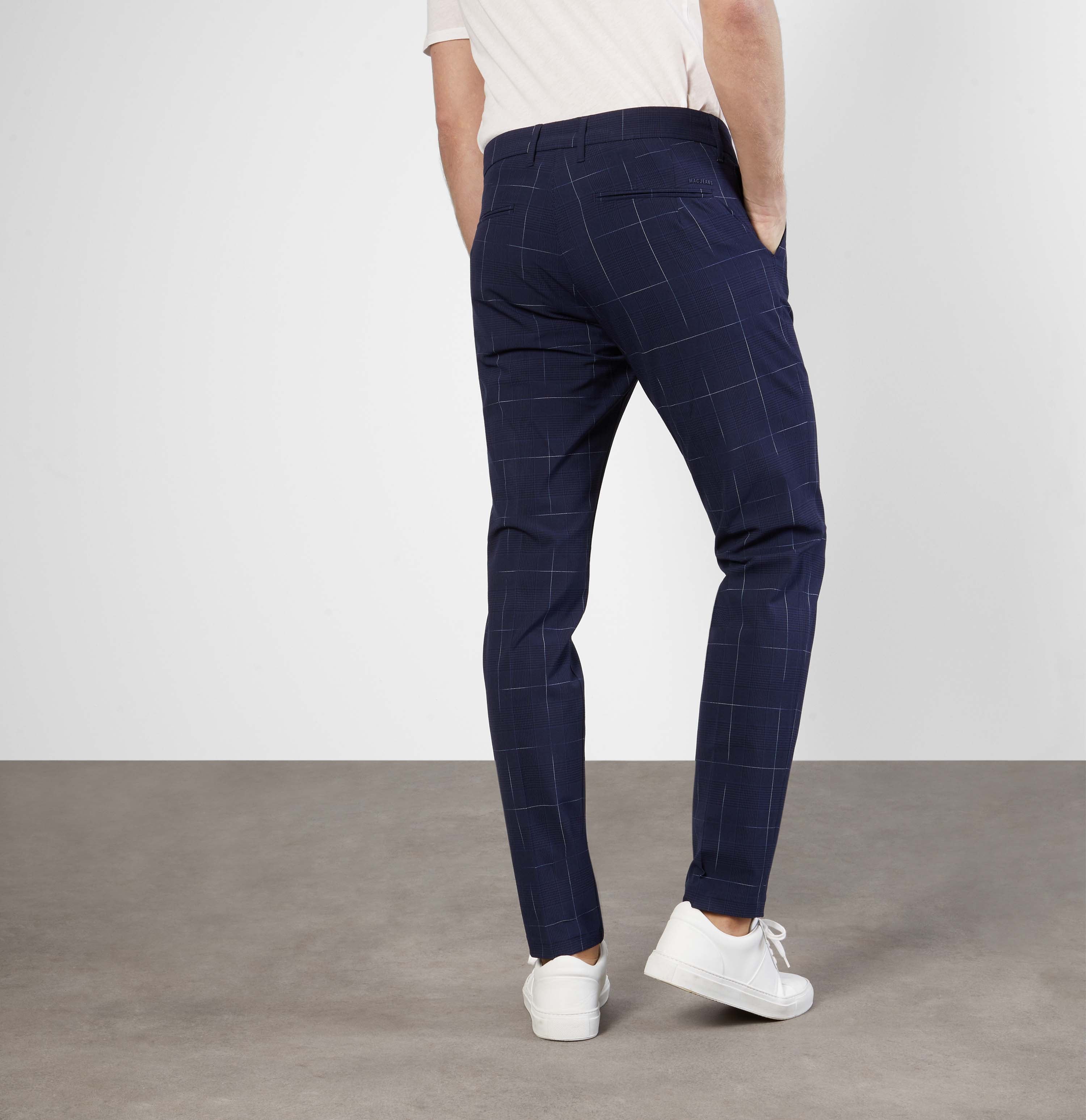 MAC LENNOX CARBONIUM BI-STRETCH Chisel Check Navy - 6344-00-0702L 196K von MAC