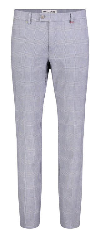 MAC LENNOX Chino - Silver Mist Check - 6344-00-0702L 335K