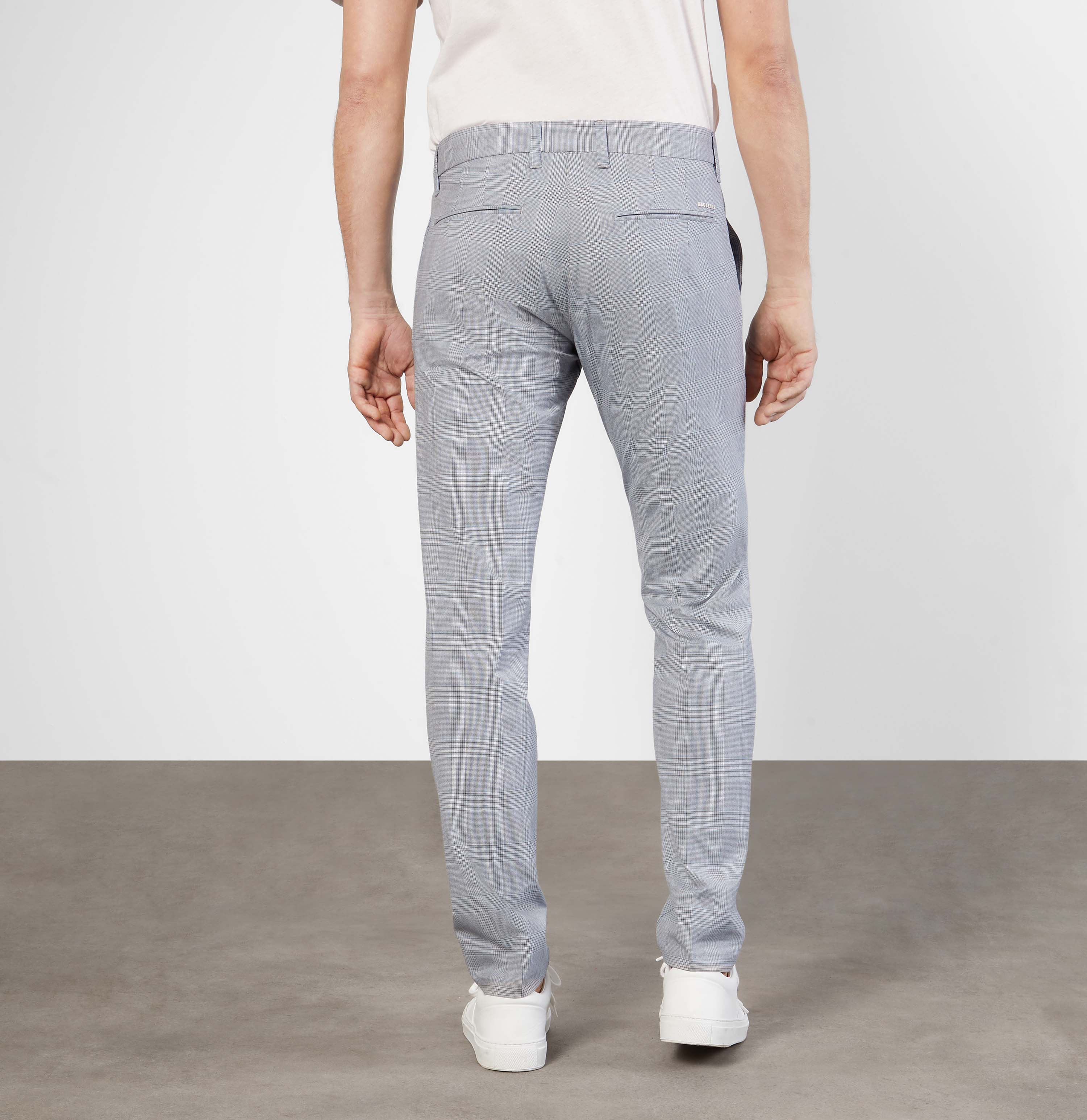MAC LENNOX Chino - Silver Mist Check - 6344-00-0702L 335K von MAC