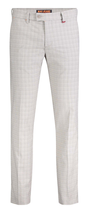MAC LENNOX Chino - Frosted Linen Check - 6344-00-0704L-039K