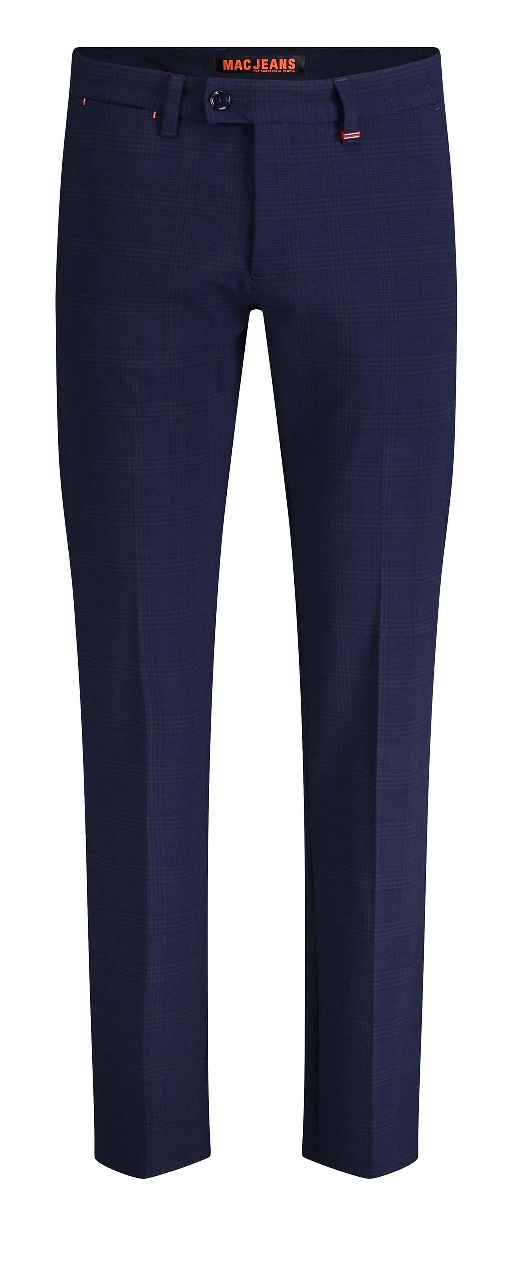 MAC LENNOX Chino - Midnight Check Navy - 6344-00-0704L-196K