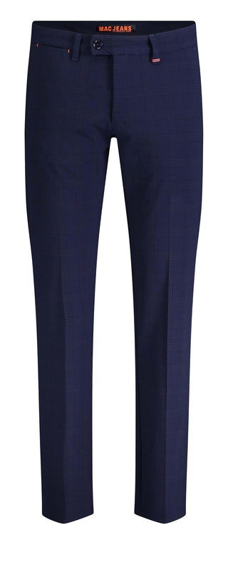 MAC LENNOX Chino - Midnight Check Navy - 6344-00-0704L-196K