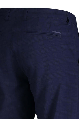 MAC LENNOX Chino - Midnight Check Navy - 6344-00-0704L-196K