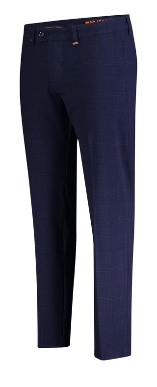 MAC LENNOX Chino - Midnight Check Navy - 6344-00-0704L-196K
