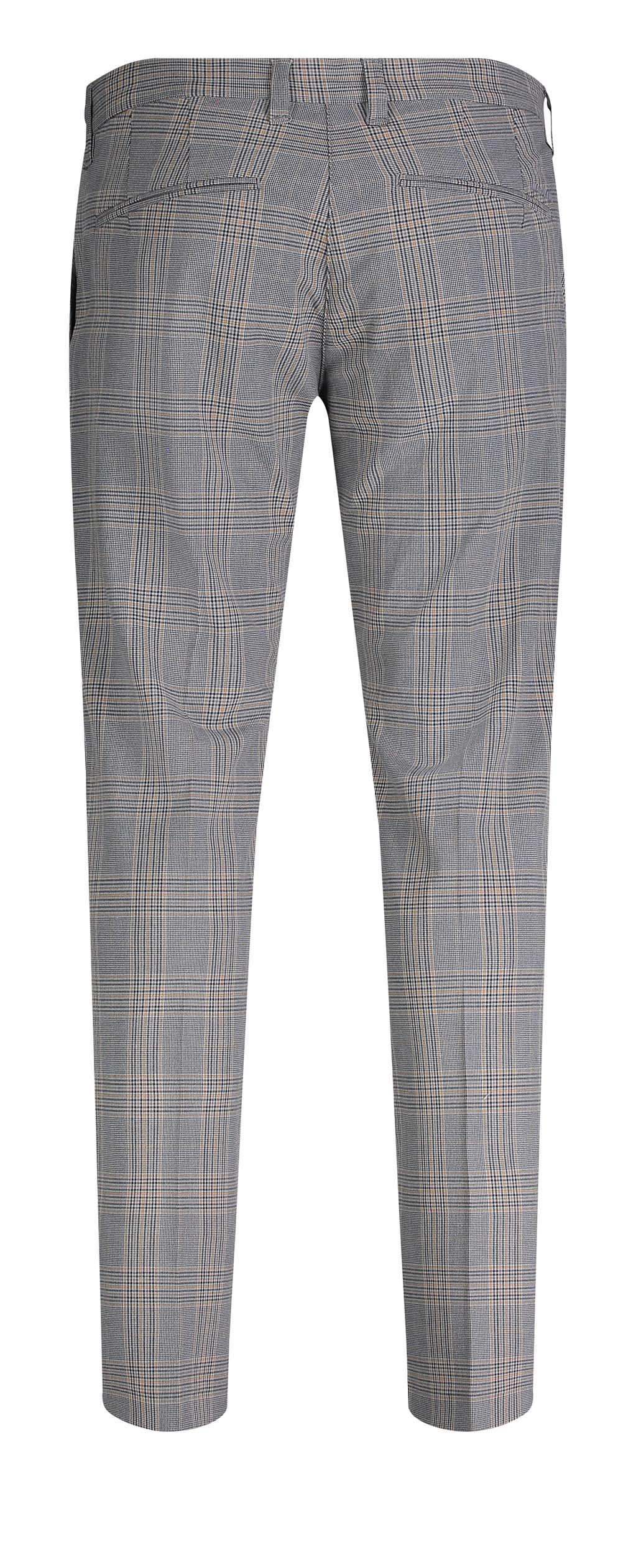 MAC LENNOX CARBONIUM BI-STRETCH Chinchilla Fog Check Chinohose - 6344-00-0704L-238K