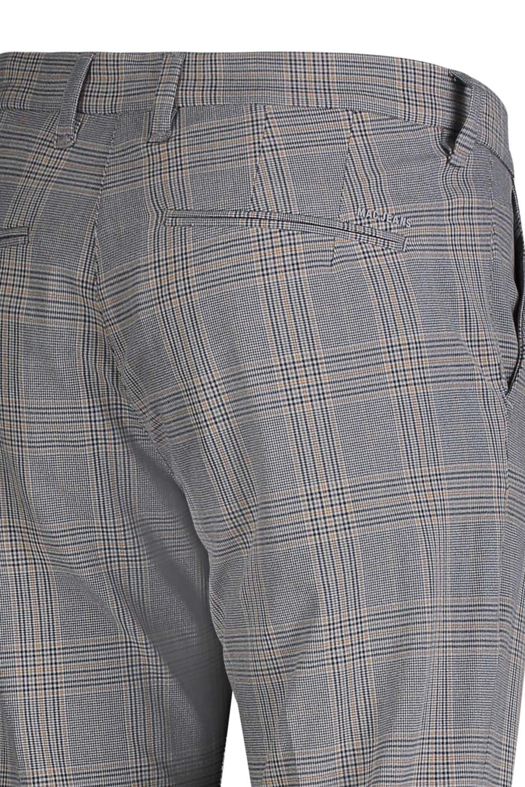 MAC LENNOX CARBONIUM BI-STRETCH Chinchilla Fog Check Chinohose - 6344-00-0704L-238K von MAC