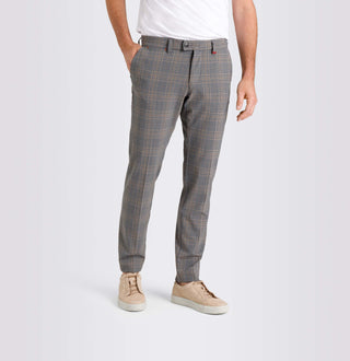 MAC LENNOX CARBONIUM BI-STRETCH Chinchilla Fog Check Chinohose - 6344-00-0704L-238K