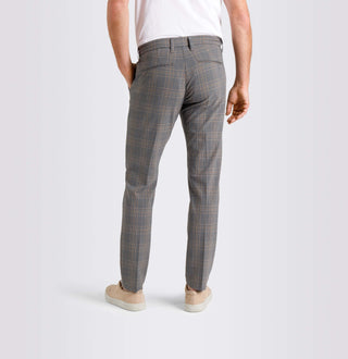 MAC LENNOX CARBONIUM BI-STRETCH Chinchilla Fog Check Chinohose - 6344-00-0704L-238K