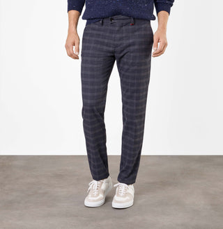 MAC LENNOX Chino - Smoky Grid Navy - 6344-00-0732L-195K