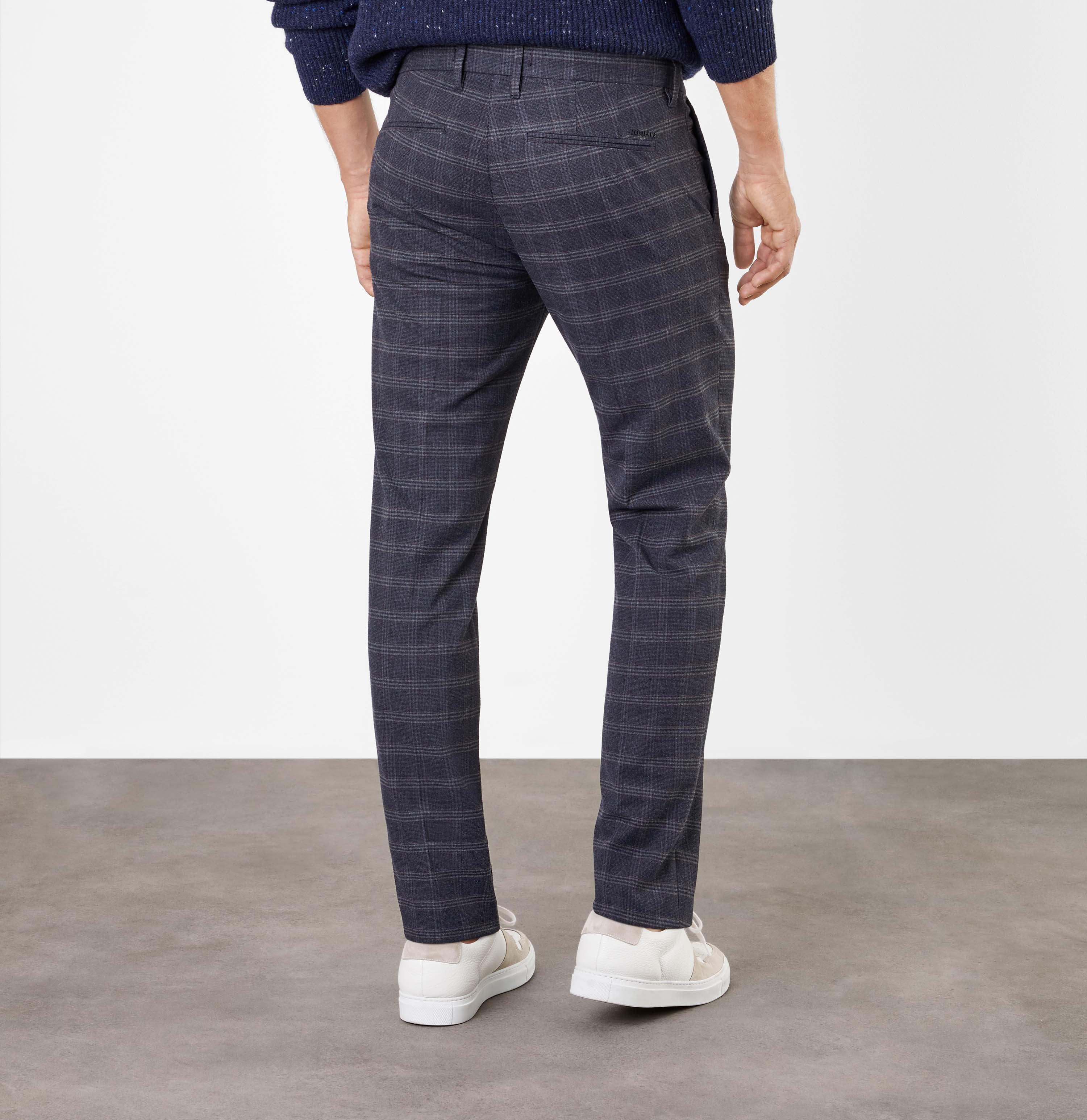 MAC LENNOX Chino - Smoky Grid Navy - 6344-00-0732L-195K von MAC