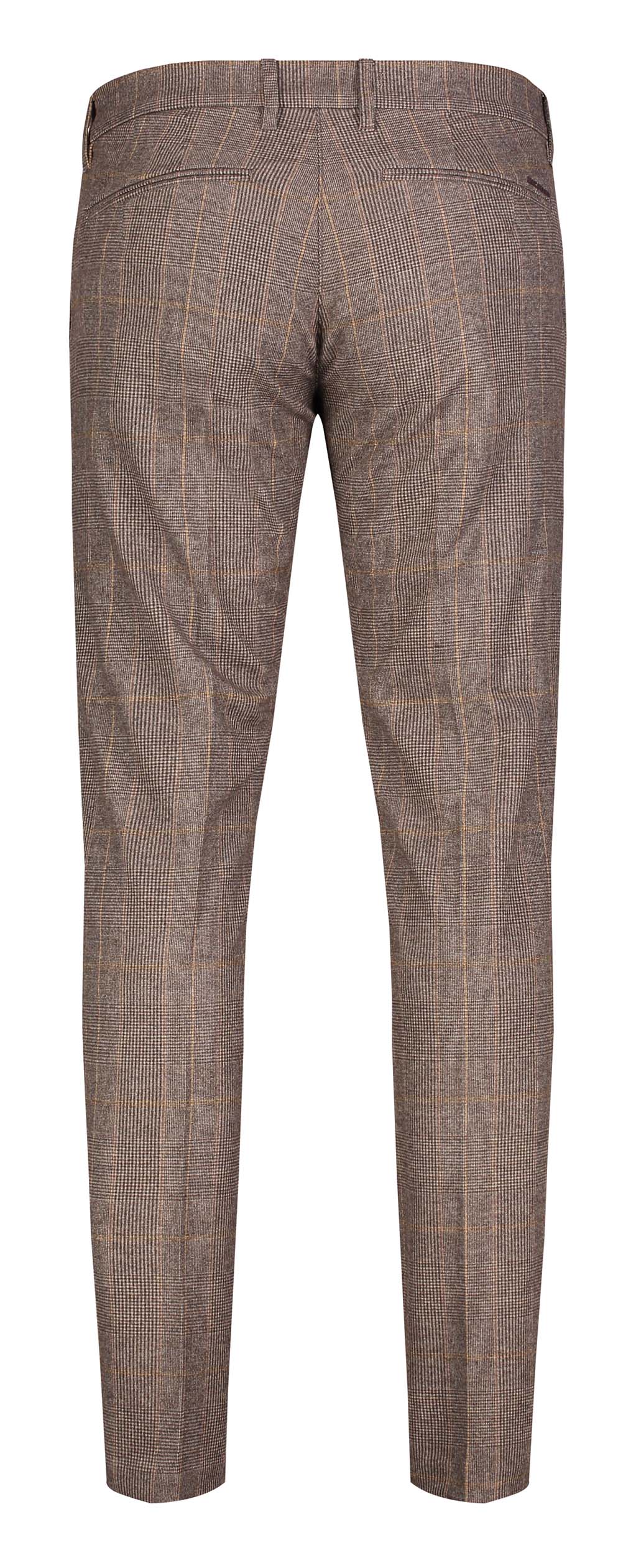 MAC LENNOX Chino - Amber Tartan Brown - 6344-00-0732L-272K