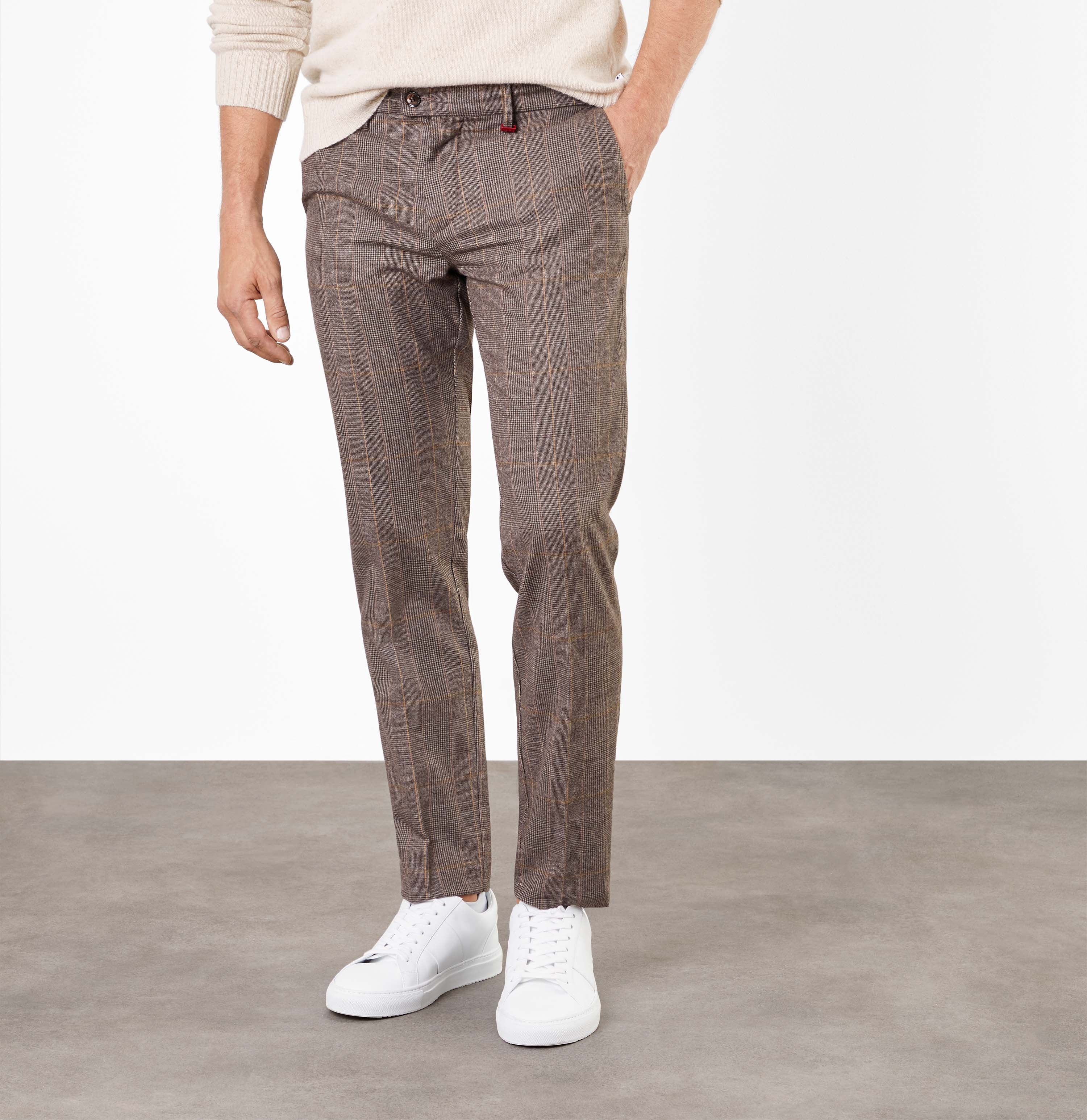 MAC LENNOX Chino - Amber Tartan Brown - 6344-00-0732L-272K von MAC