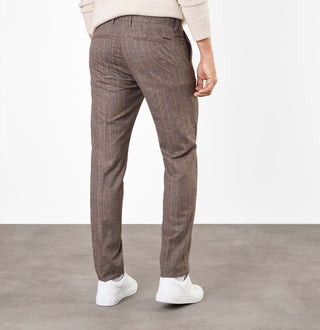 MAC LENNOX Chino - Amber Tartan Brown - 6344-00-0732L-272K