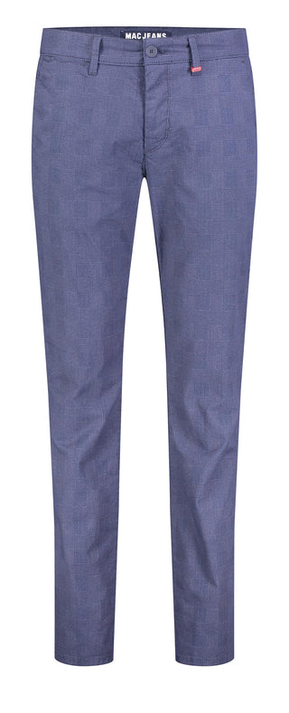 MAC LENNOX Gabardine Chino - Midnight Check Navy - 6365-00-0670L 196K
