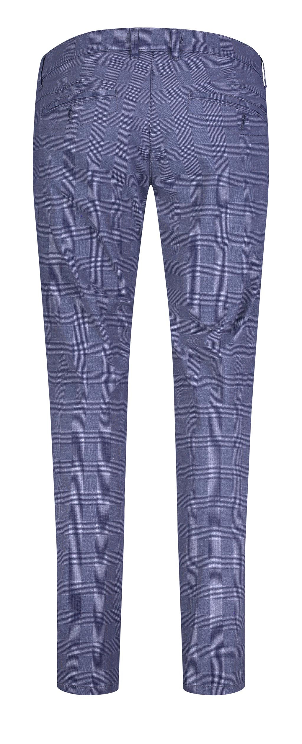 MAC LENNOX Gabardine Chino - Midnight Check Navy - 6365-00-0670L 196K