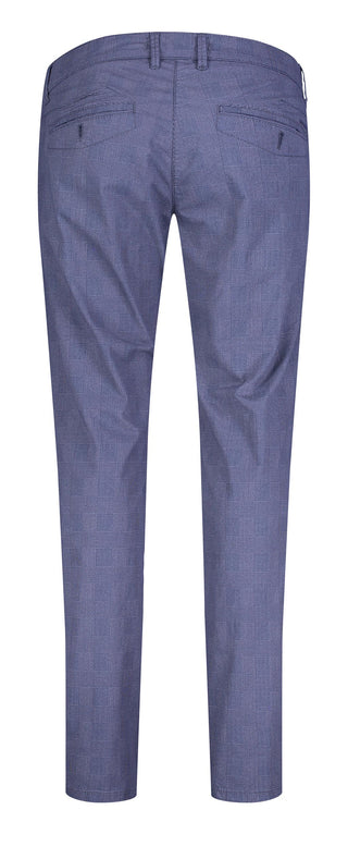 MAC LENNOX Gabardine Chino - Midnight Check Navy - 6365-00-0670L 196K