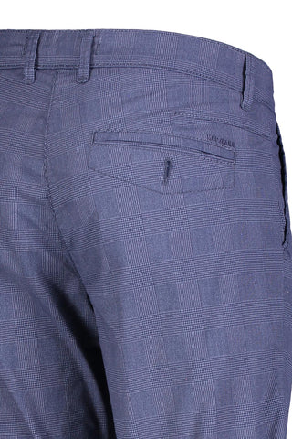 MAC LENNOX Gabardine Chino - Midnight Check Navy - 6365-00-0670L 196K
