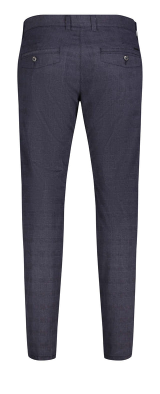 MAC LENNOX Chino - Midnight Grid Blue - 6365-00-0678L-196K