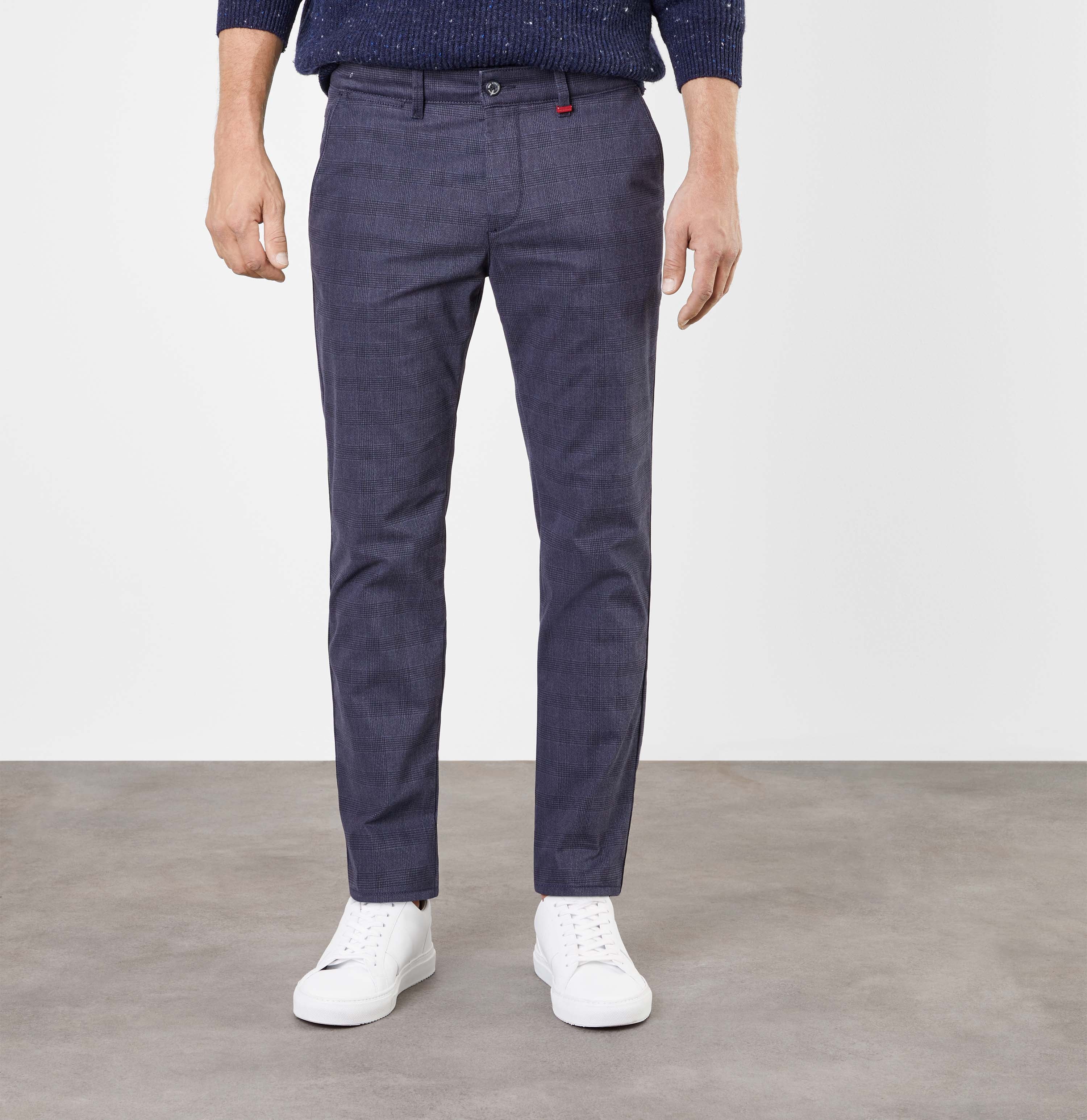 MAC LENNOX Chino - Midnight Grid Blue - 6365-00-0678L-196K von MAC