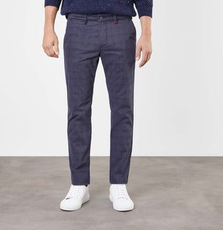 MAC LENNOX Chino - Midnight Grid Blue - 6365-00-0678L-196K