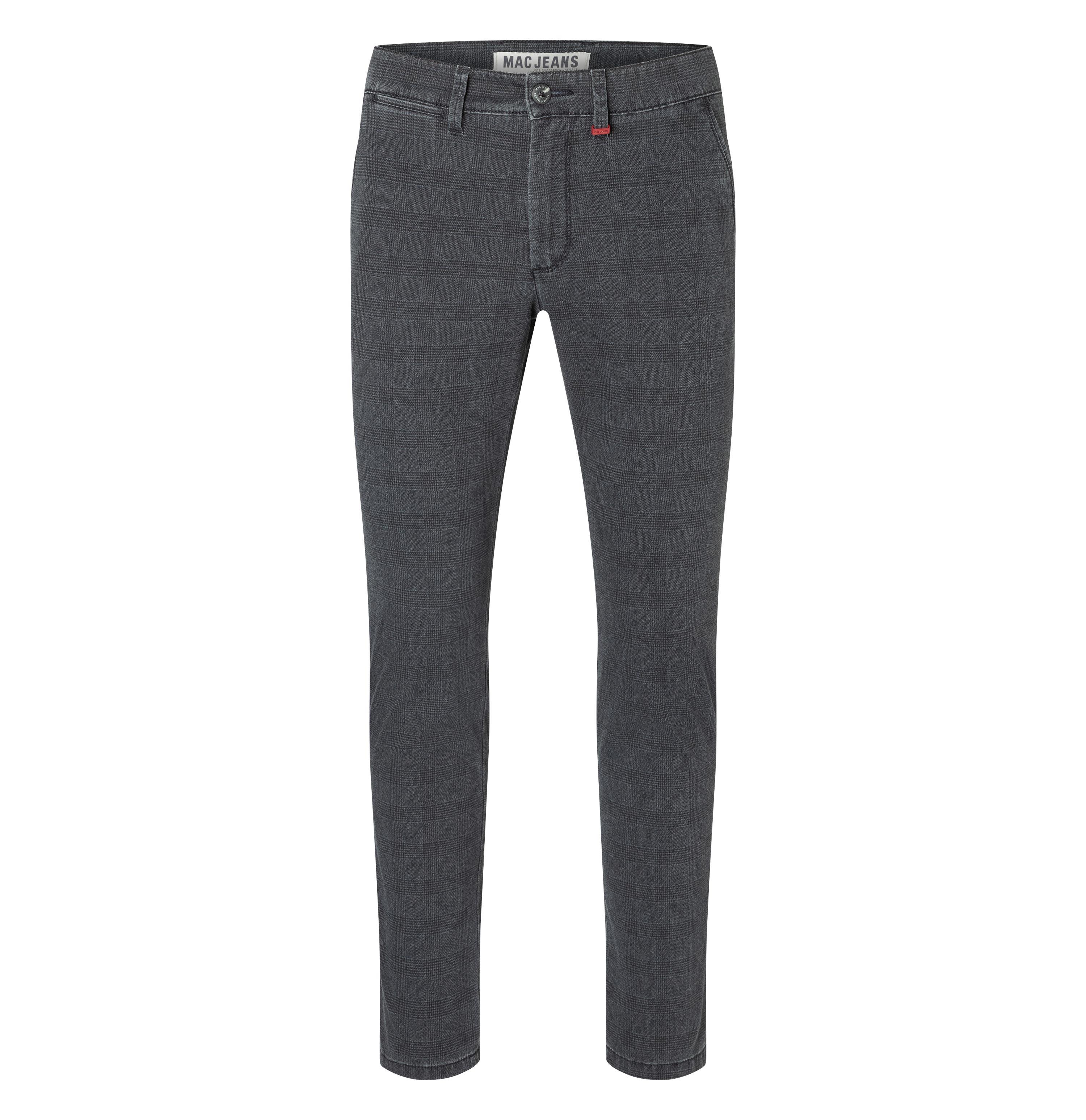 MAC LENNOX Printed Gabardine - Midnight Check Charcoal - 6365-00-0689L-196K
