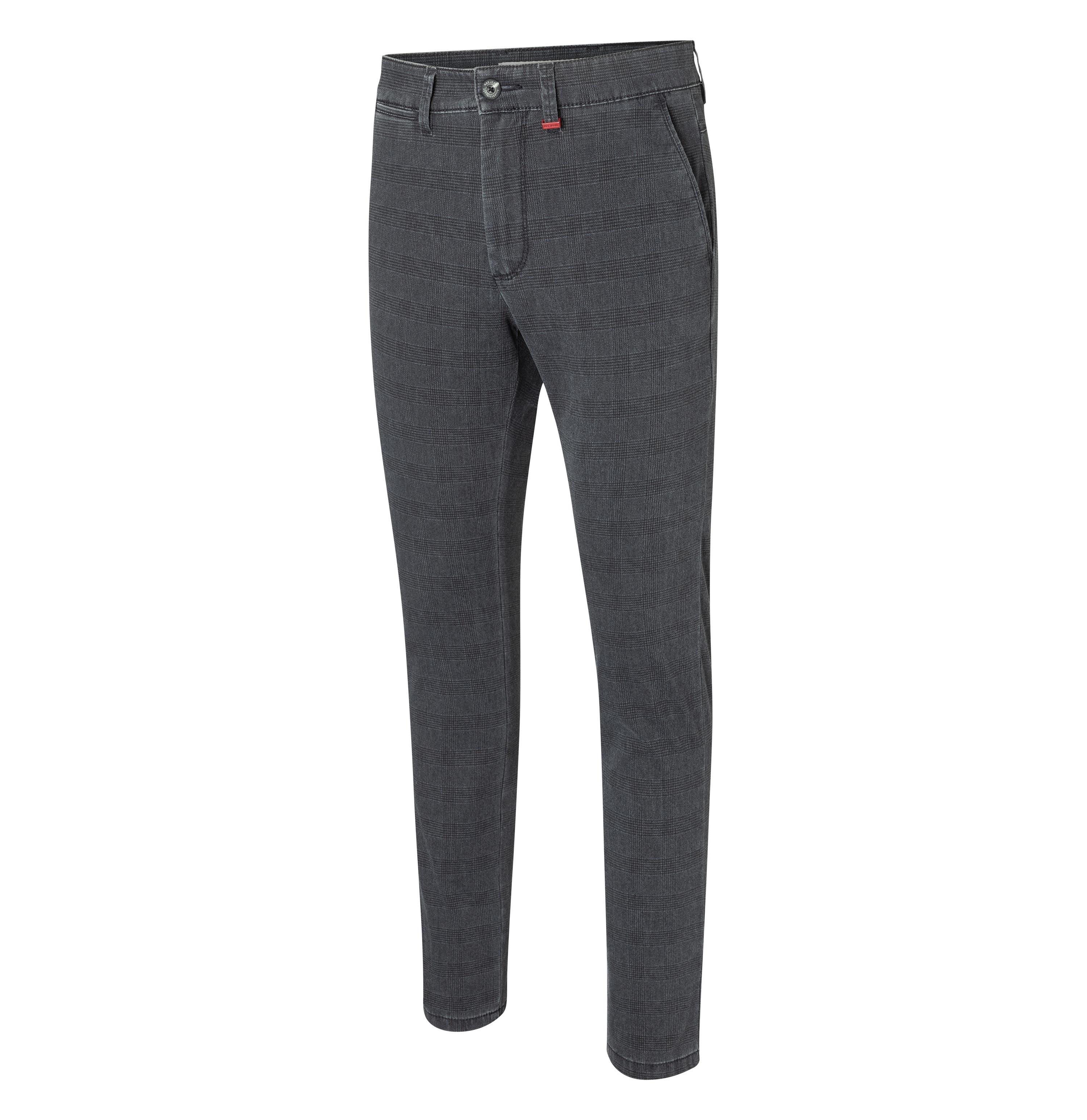 MAC LENNOX Printed Gabardine - Midnight Check Charcoal - 6365-00-0689L-196K von MAC