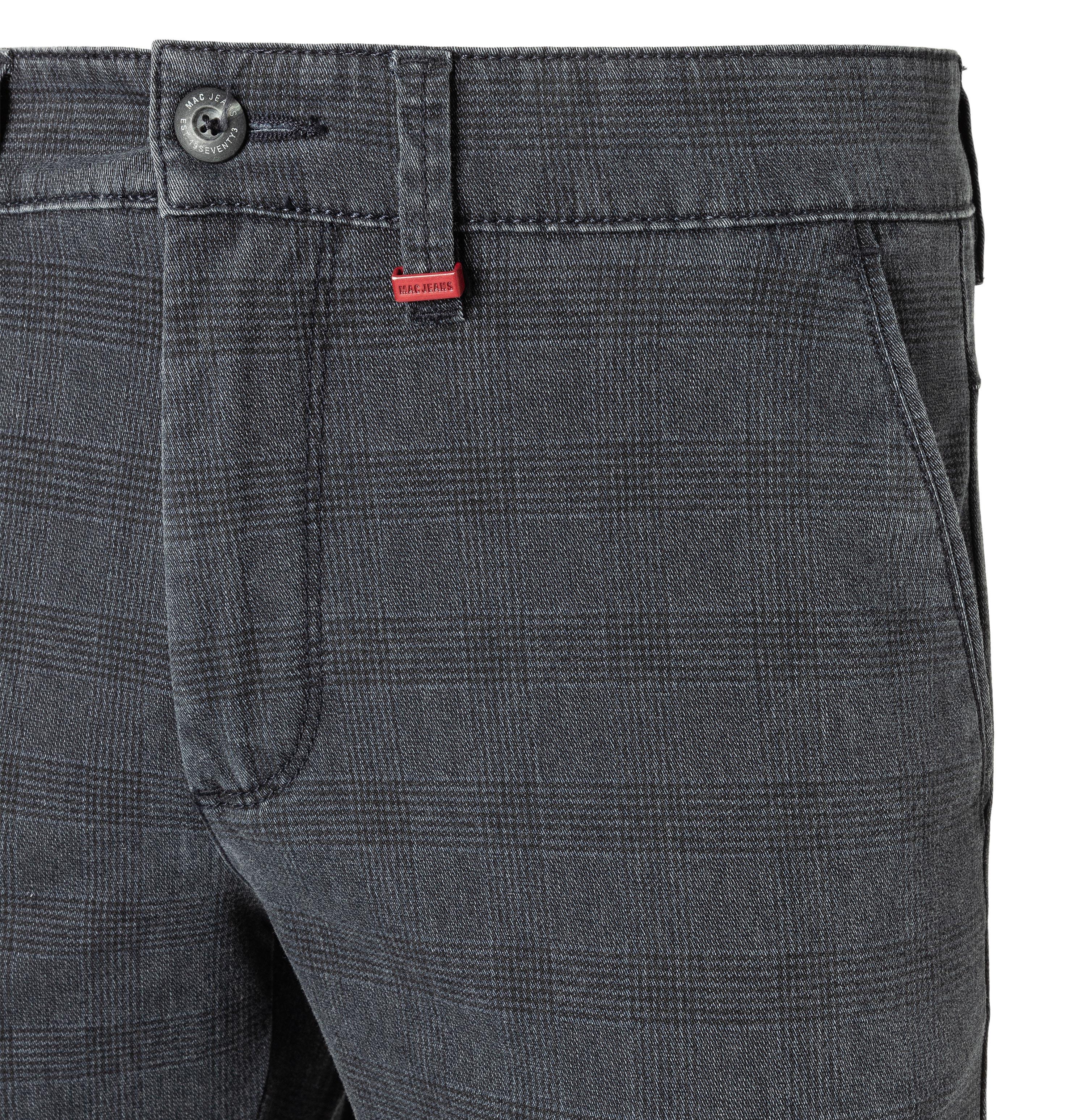 MAC LENNOX Printed Gabardine - Midnight Check Charcoal - 6365-00-0689L-196K von MAC