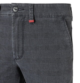 MAC LENNOX Printed Gabardine - Midnight Check Charcoal - 6365-00-0689L-196K