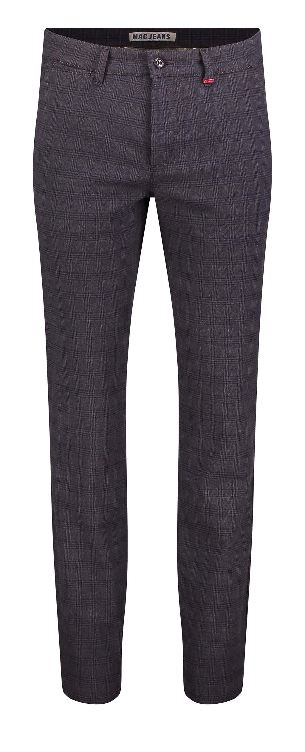 MAC LENNOX Chinohose - Espresso Slate Check - 6365-00-0751L-290K