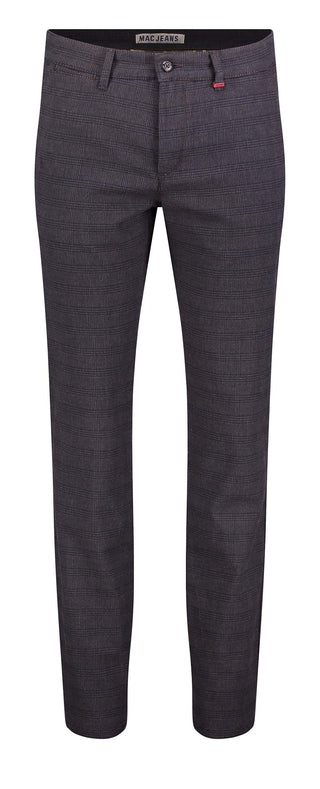 MAC LENNOX Chinohose - Espresso Slate Check - 6365-00-0751L-290K