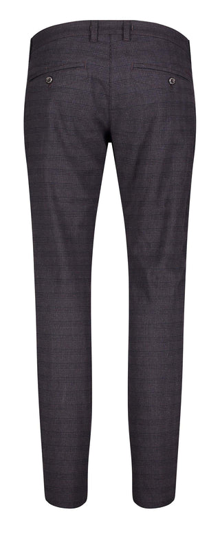MAC LENNOX Chinohose - Espresso Slate Check - 6365-00-0751L-290K