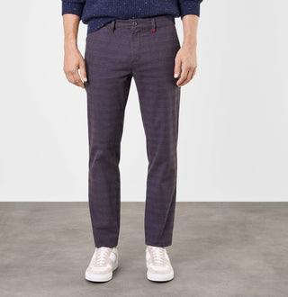 MAC LENNOX Chinohose - Espresso Slate Check - 6365-00-0751L-290K