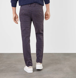 MAC LENNOX Chinohose - Espresso Slate Check - 6365-00-0751L-290K