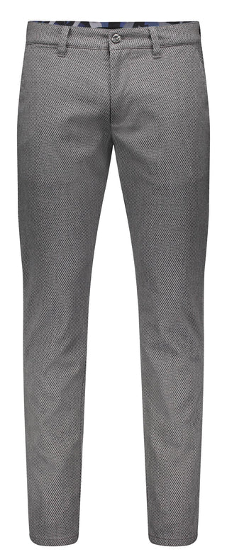 MAC LENNOX Chino - Ashen Houndstooth Grey - 6365-90-0632L-060H