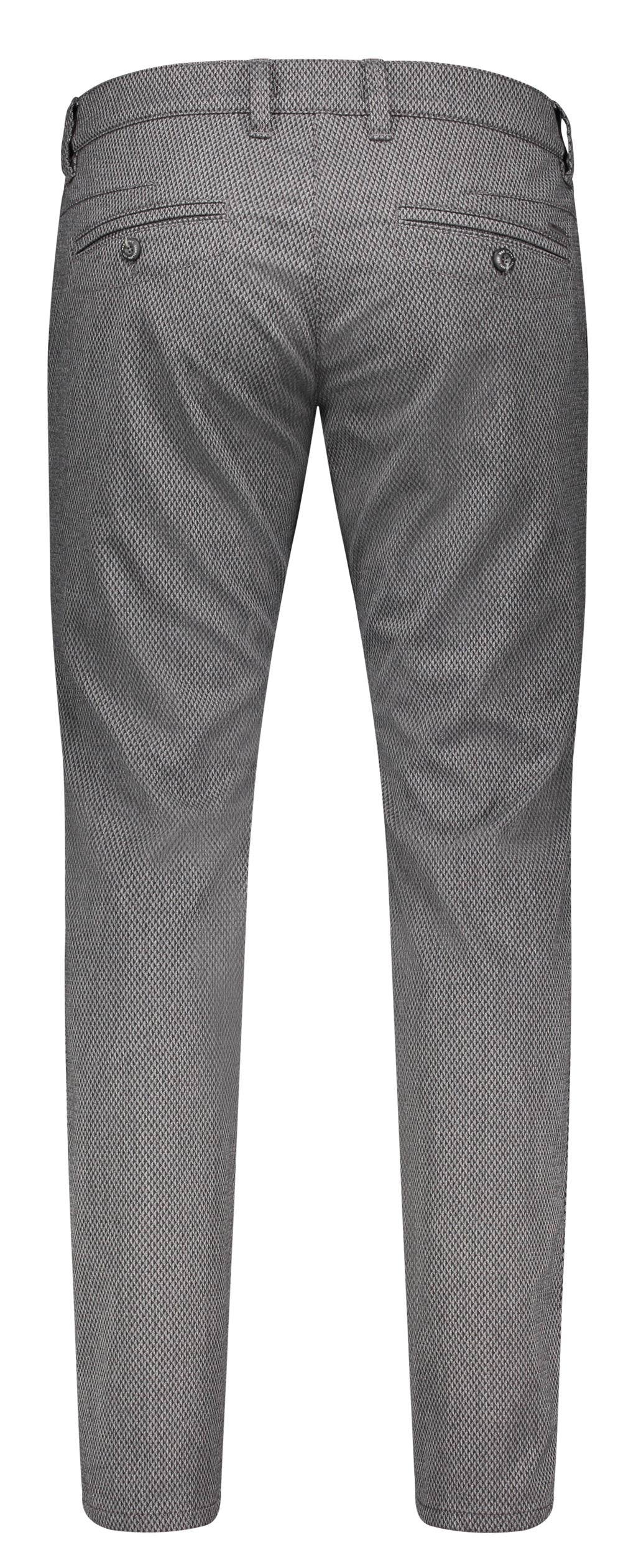 MAC LENNOX Chino - Ashen Houndstooth Grey - 6365-90-0632L-060H