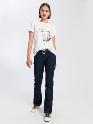 CROSS JEANS LAUREN Bootcut - Midnight Indigo - H485-022
