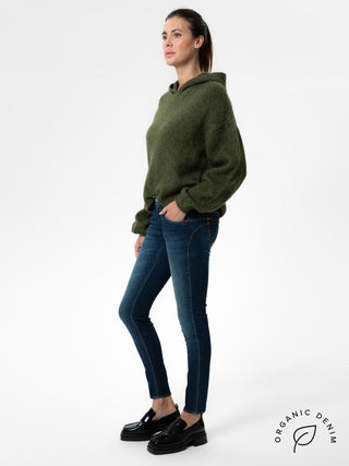 HERRLICHER TOUCH Slim Organic Denim - Deep Indigo Used - 5705-OD133-676