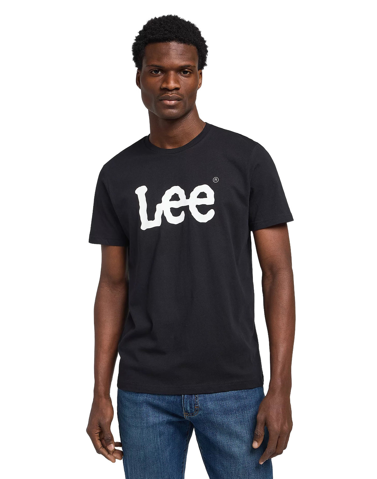 LEE WOBBLY LOGO TEE Kurzarm T-Shirt - Midnight Ink - 112116120