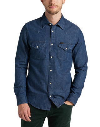 LEE REGULAR WESTERN Langarm Jeanshemd - Deep Indigo Blue - 112321897