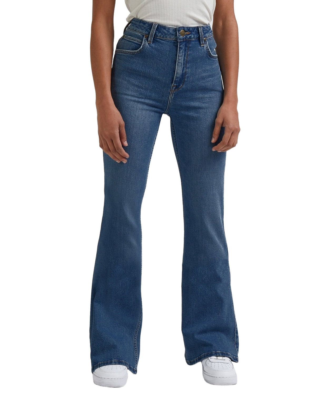 LEE Breese Schlaghose - Stormy Denim Blue - 112338323