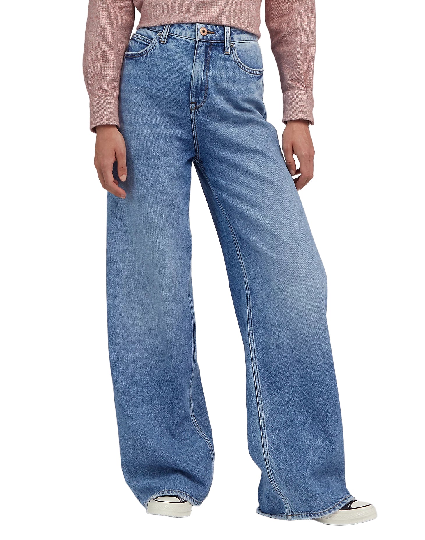 LEE STELLA A LINE take the hint WIDE LEG Schlaghose - Ocean Washway - 112346641