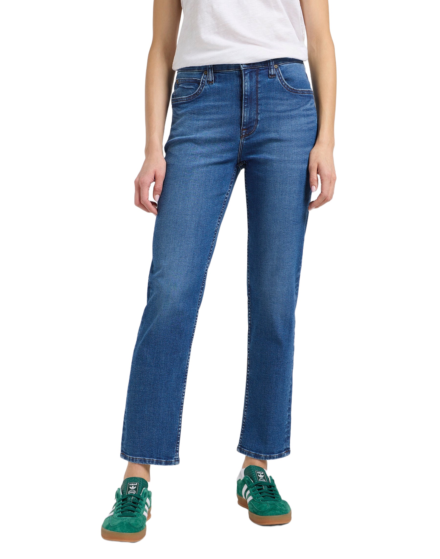 LEE CAROL hyper mid Straight Jeans - Electric Indigo Blue - 112365066