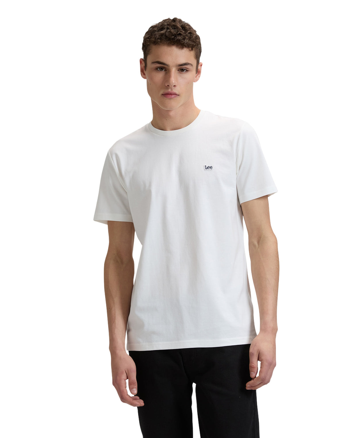 LEE Patch Logo Tee T-Shirt - Ivory Mist White - 112376605