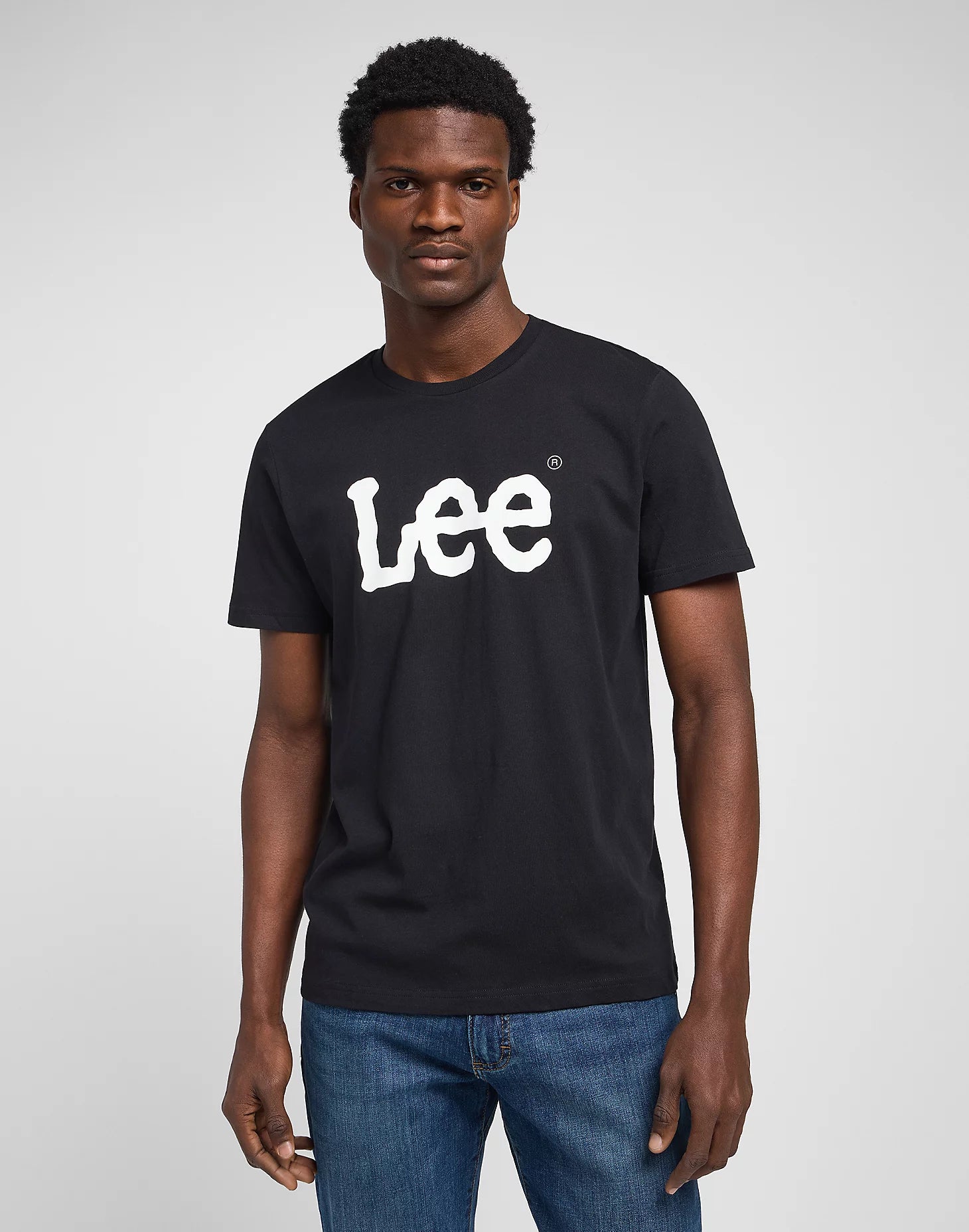 LEE WOBBLY LOGO TEE Kurzarm T-Shirt - Midnight Ink - 112116120